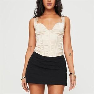 Women's Satin corset style top Summer Camisole Sleeveless silky size Large